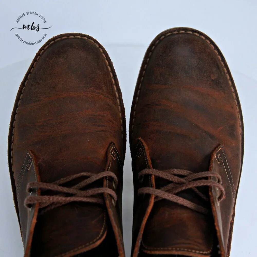 Clarks Bushacre 2 Chukka Lace Up Leather Boots Brown Beeswax Men 10‎